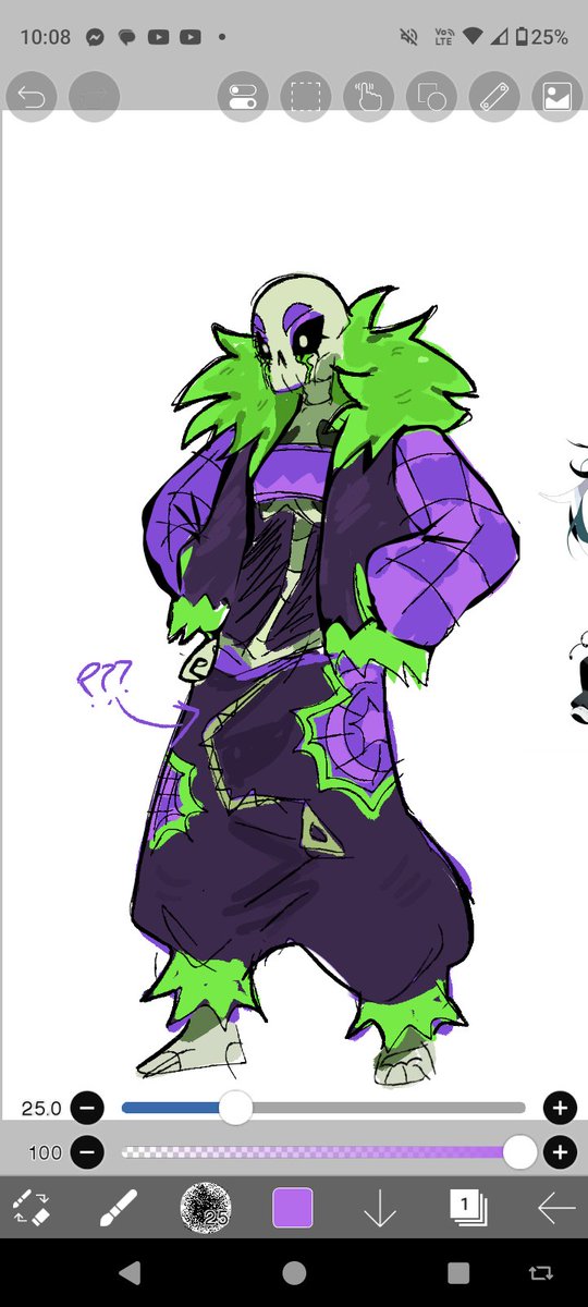 umbreneonn's tweet photo. Tried making my own ribecca design on phone idk what's going on with her pants https://t.co/zkKDpc282O