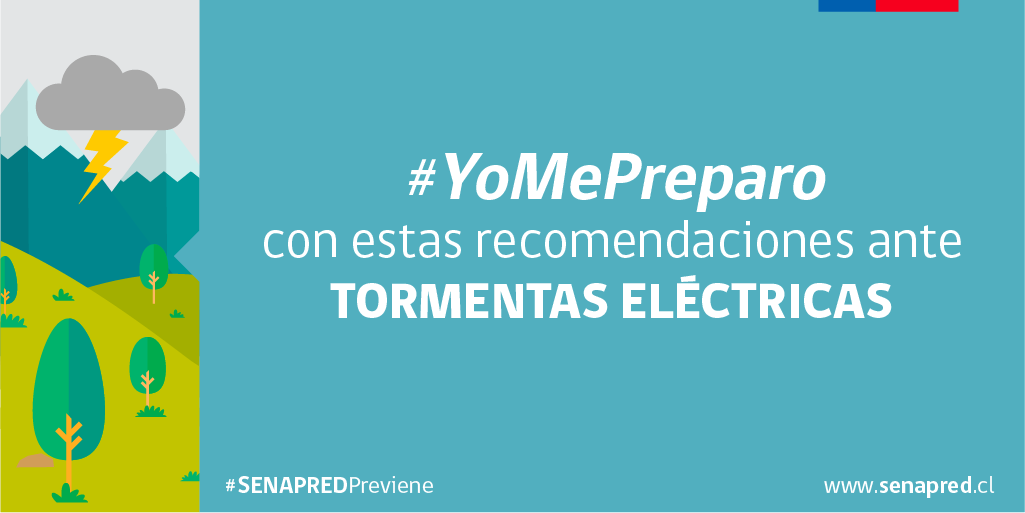 Senapred's tweet photo. 🌩#YoMePreparo #SENAPREDPreviene En caso de tormenta eléctrica no te expongas innecesariamente. Trata de no salir a menos que sea absolutamente necesario y permanece en un lugar seguro. Sigue estas recomendaciones. https://t.co/sTIosB0pwI https://t.co/WlOHcOthpg