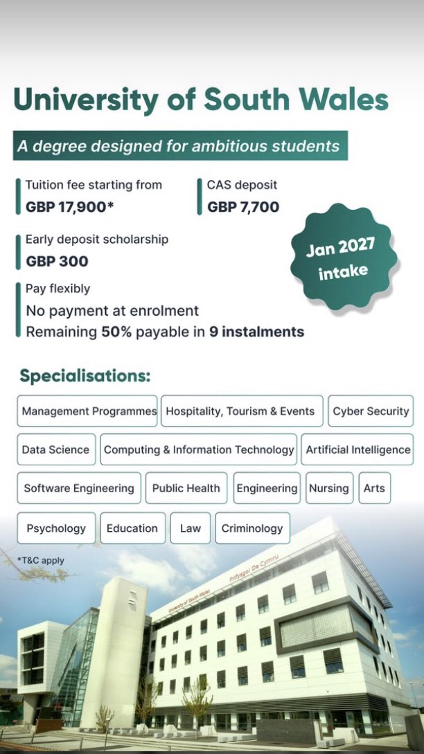 jcontop7's tweet photo. If you’re planning to study abroad here are few options you can consider for January intake  📚 https://t.co/wPrsxNco77