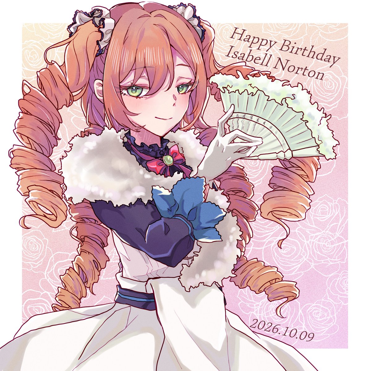 h3_hk_'s tweet photo. イザベルお嬢様誕生日おめでとう🫖🪭✨
お姉様の前の愛らしい顔も、悪役令嬢モードの凛々しい顔も大好きですわ〜！！！
#イザベルノートン生誕祭 https://t.co/tLJC9bAQgO