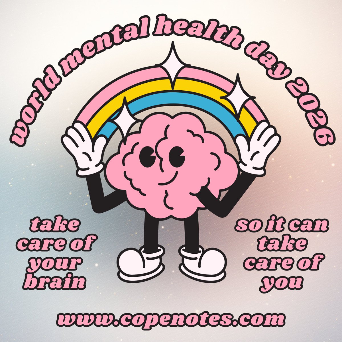 copenotes's tweet photo. Today is the day! Pat your brain on the back for doing a good job so far, then give it a hug to energize it for whatever life hands you next.

Life is tough. So are you. 💪🧠🫶

Try Cope Notes for free: https://t.co/AMyw9Wed6A https://t.co/Fyq42HIbOk