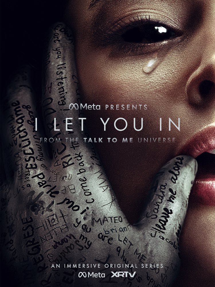 FilmUpdates's tweet photo. First poster for ‘I LET YOU IN’:

• An upcoming six-episode immersive horror series set in the universe of ‘TALK TO ME’

• It’s set in Ibiza and will follow a new group of characters chasing the ultimate high

• Coming exclusively to Meta Quest headsets and Meta VR Glasses https://t.co/uy9P1IXi3b