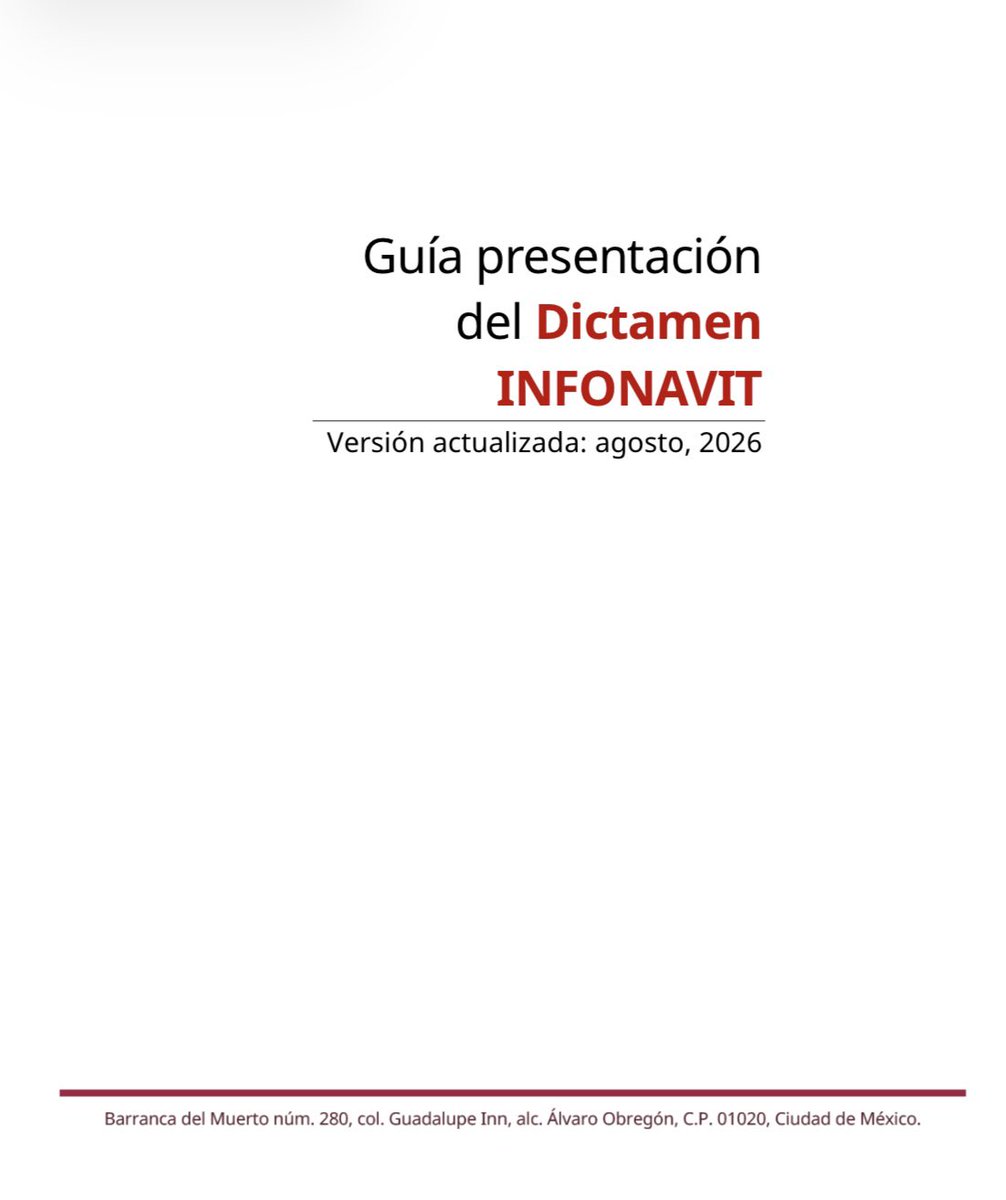 SergioEsquerra's tweet photo. ⚠️ El Dictamen INFONAVIT no se improvisa. La guía actualizada a agosto 2026 pide, entre otros:
• Carta DI-03 firmada por representante legal y contador. • Aviso DI-01 con folio de aceptación. • CSF del SAT de máximo 10 días hábiles. • Opinión, Anexo I, Anexo I-BIS y Anexo II con firma autógrafa. • Balanza analítica de enero a diciembre a tercer nivel. • Carátula de pagos (comprobantes + resumen SUA).
El anexo de N.R.P. solo aplica si dictaminaste más de uno. Escritura y poder notarial, solo si hubo cambios después del aviso.
Presencial: impreso + USB a mínimo 200 ppp.
Electrónico: PDF/Excel a la misma resolución. Firmas sin tachaduras y que coincidan con la identificación.