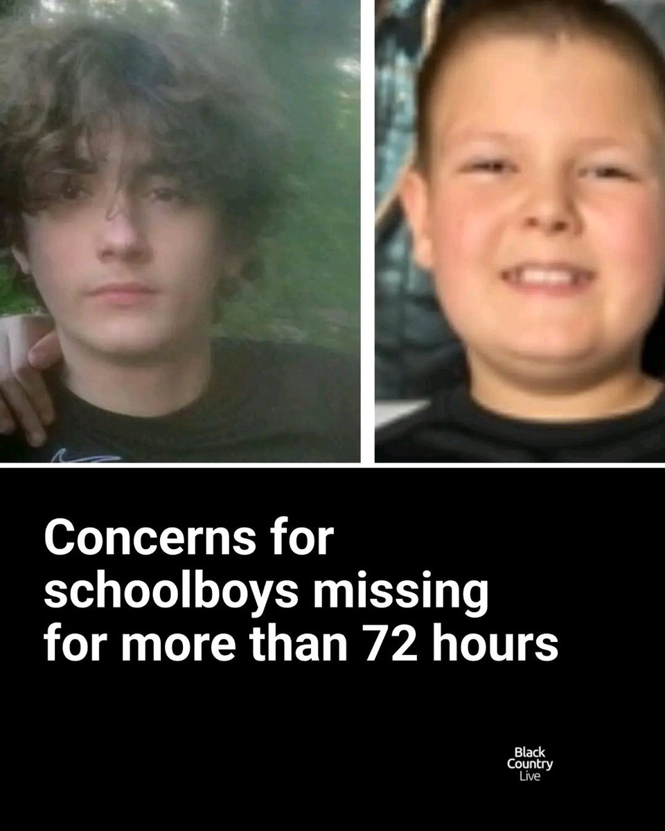 FreyjaBakke's tweet photo. Concerns for two missing boys Joshua Rogers and Jaxon Kockelbergh
 Black country https://t.co/fiUYzxIiXS