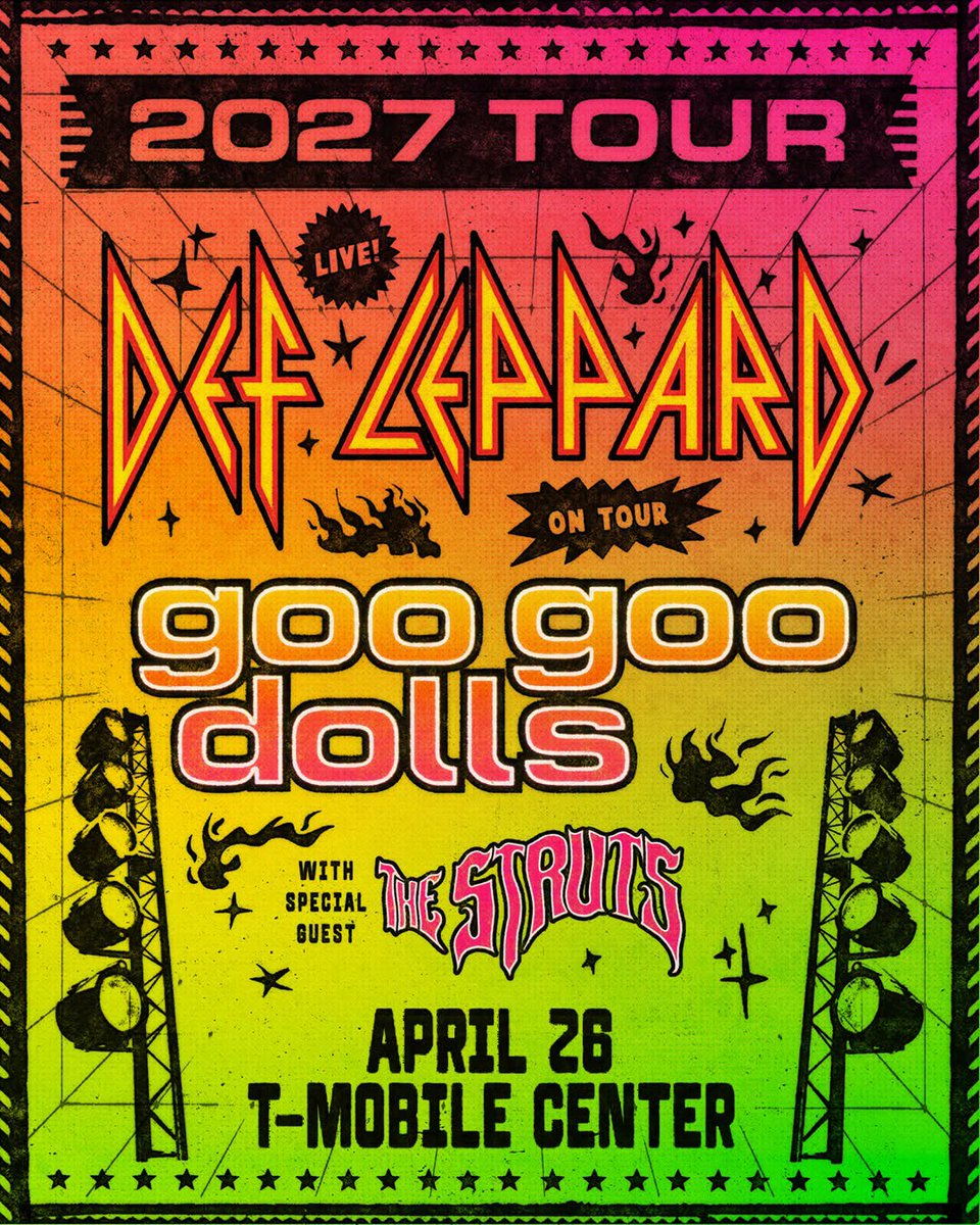 kcconcerts's tweet photo. ANNOUNCED! @DefLeppard &amp; @googoodolls with @TheStruts on April 26 at @tmobilecenter!

Tix go on sale Friday, October 16: https://t.co/UbMKL2RT2g

#kcconcerts #defleppard #googoodolls #thestruts https://t.co/YozbmGZyJ6