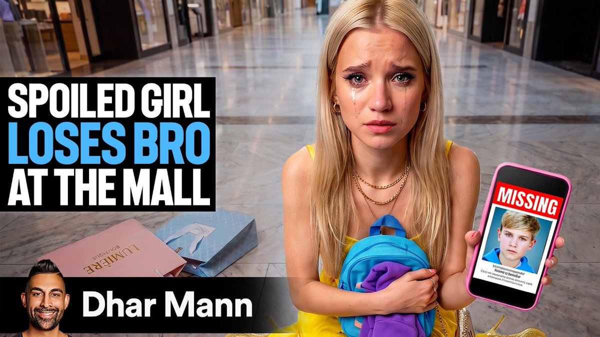 dharmann's tweet photo. Spoiled Girl Loses Brother At The Mall | Dhar Mann Studios https://t.co/1uRNyqr6zf https://t.co/uYccgaKQom