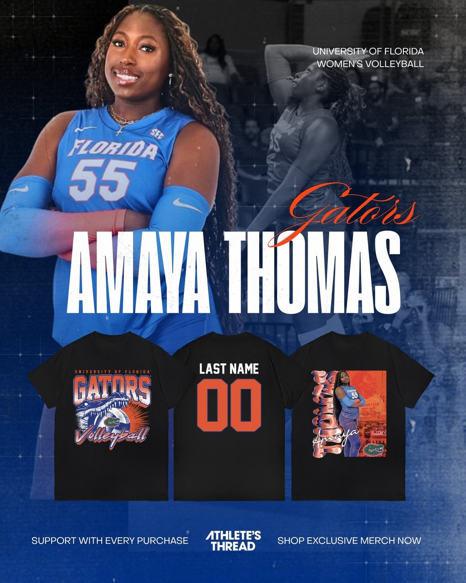 GatorThreads's tweet photo. 🔥 Meet the newest Gator merch drop! 🐊

Rep University of Florida Women’s Volleyball with exclusive Amaya Thomas gear from Athlete’s Thread.

Shop now &amp; support with every purchase!
🔗 Link in bio

#AthletesThread #FloridaGators #Gators #GatorsVolleyball #FloridaVolleyball https://t.co/jJRUDESkOn