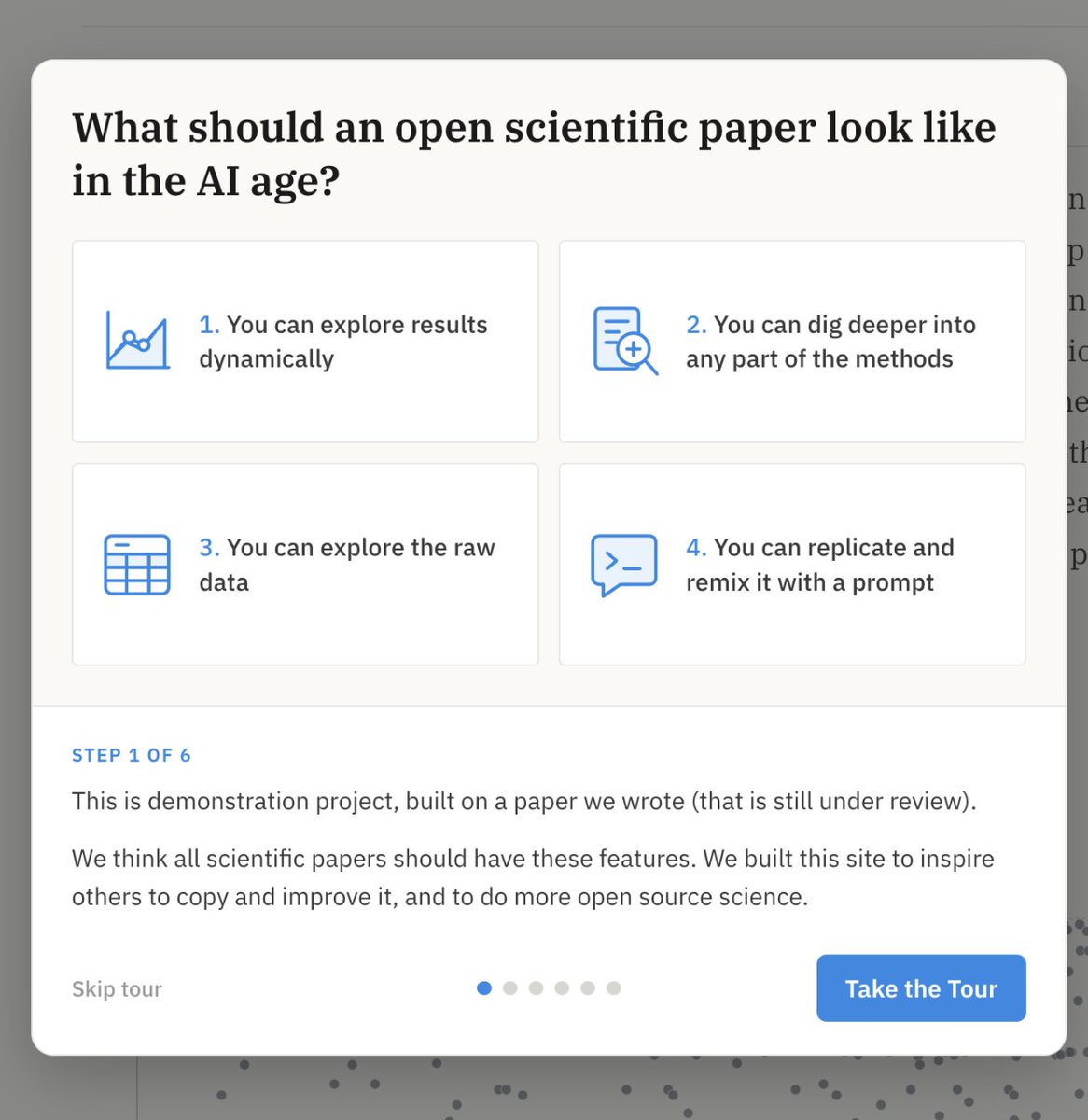 paulnovosad's tweet photo. What should an open scientific paper look like in the AI age?

We made a demonstration project out of our paper on the childhood socioeconomic circumstances of the Nobel Laureates.

Please check it out and share. Details in 🧵 1/ https://t.co/50poh69m51