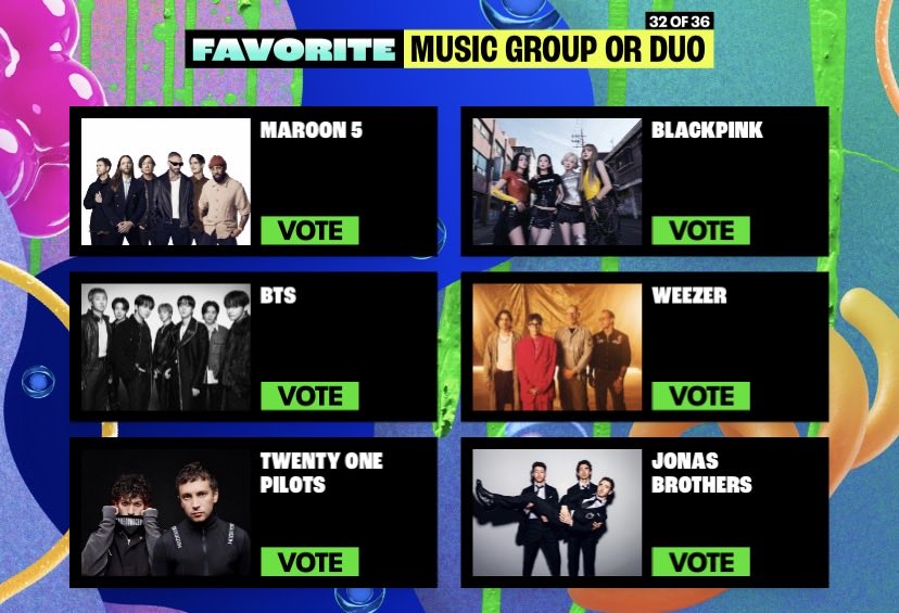 btschartmaster's tweet photo. .@BTS_twt has been nominated at the 2026 Nickelodeon Kids' Choice Awards.

Favorite Album : 'ARIRANG'
Favorite Song : "SWIM"
Favorite Music Group/Duo : BTS

🗳️ https://t.co/svGO6I91tK https://t.co/RMXgslHnXV