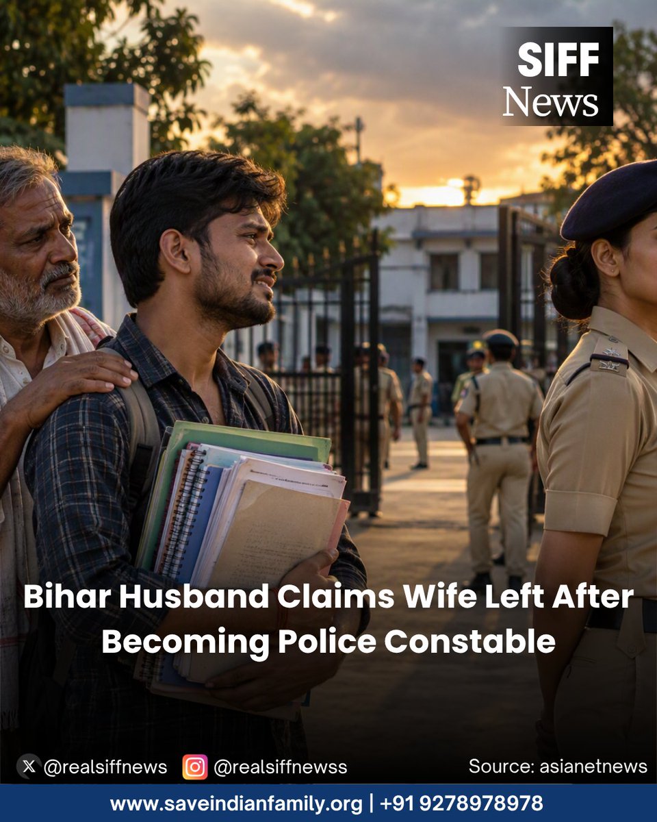 realsiffnews's tweet photo. #SIFFNews | Bihar's Hanslal Gupta says he spent ₹8-9 lakh supporting his wife's studies before she became a police constable and allegedly distanced herself. He is now seeking reconciliation through police counselling.
#DecodeSIR
Source: https://t.co/P1Mnuxusm1 https://t.co/tQoTkJDImr