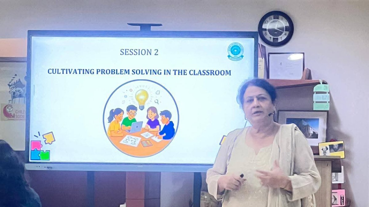 IPSPV's tweet photo. Ms. Swati Gupta (PGT–CS) and Ms. Poonam Mishra (TGT–Maths) participated in a CBSE Capacity Building Programme on Computational Thinking at Lotus Valley International School, Noida, exploring innovative approaches to foster critical thinking.
#IPSPV #CBSE #ComputationalThinking https://t.co/bMV99beKd7