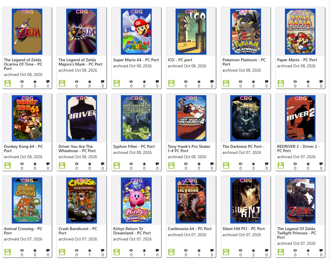 chunrecompgames's tweet photo. Recompiled games list.

All of them is ready to run, no install, no setup.

Just start the game from .exe

More to come. Link below. https://t.co/DxagirWhQS