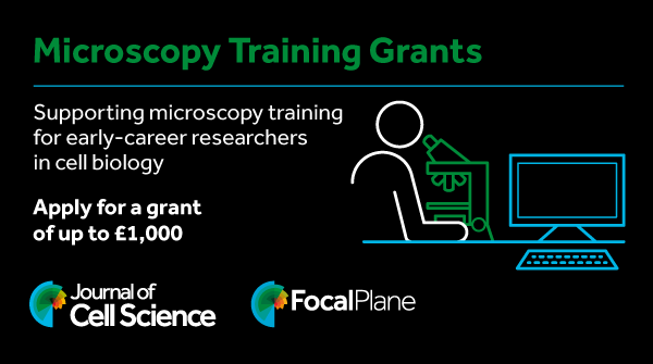 Co_Biologists's tweet photo. Looking to attend a #microscopy training course? Don't miss the 16 October deadline to apply for a grant of up to £1,000 from @J_Cell_Sci and @focalplane_jcs 
https://t.co/iKe47HNXHk https://t.co/SYSUMefldC
