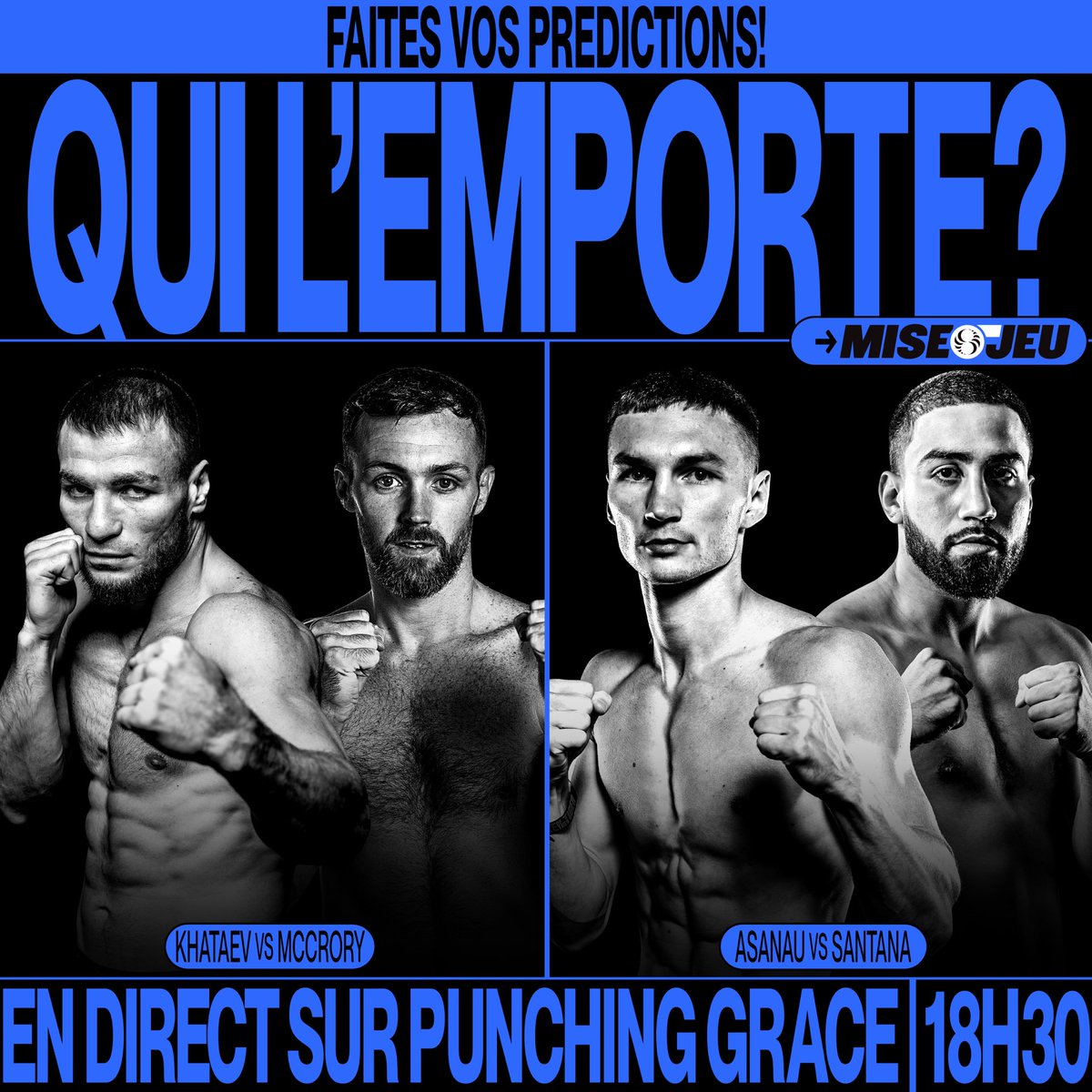 punching_grace's tweet photo. JOUR DE COMBATS⚜️
Et on vous donne rendez-vous sur @Miseojeu+ pour entrer dans l’histoire avec @eottm_boxing en prédisant les gagnants du gala record avec 9 titres en jeu dès 18h30 en direct de Québec!
📲QUI L’EMPORTE? https://t.co/mvPzNdLFzP
#IglesiasZaren | #BraceForImpact https://t.co/bmzBJxkg1n