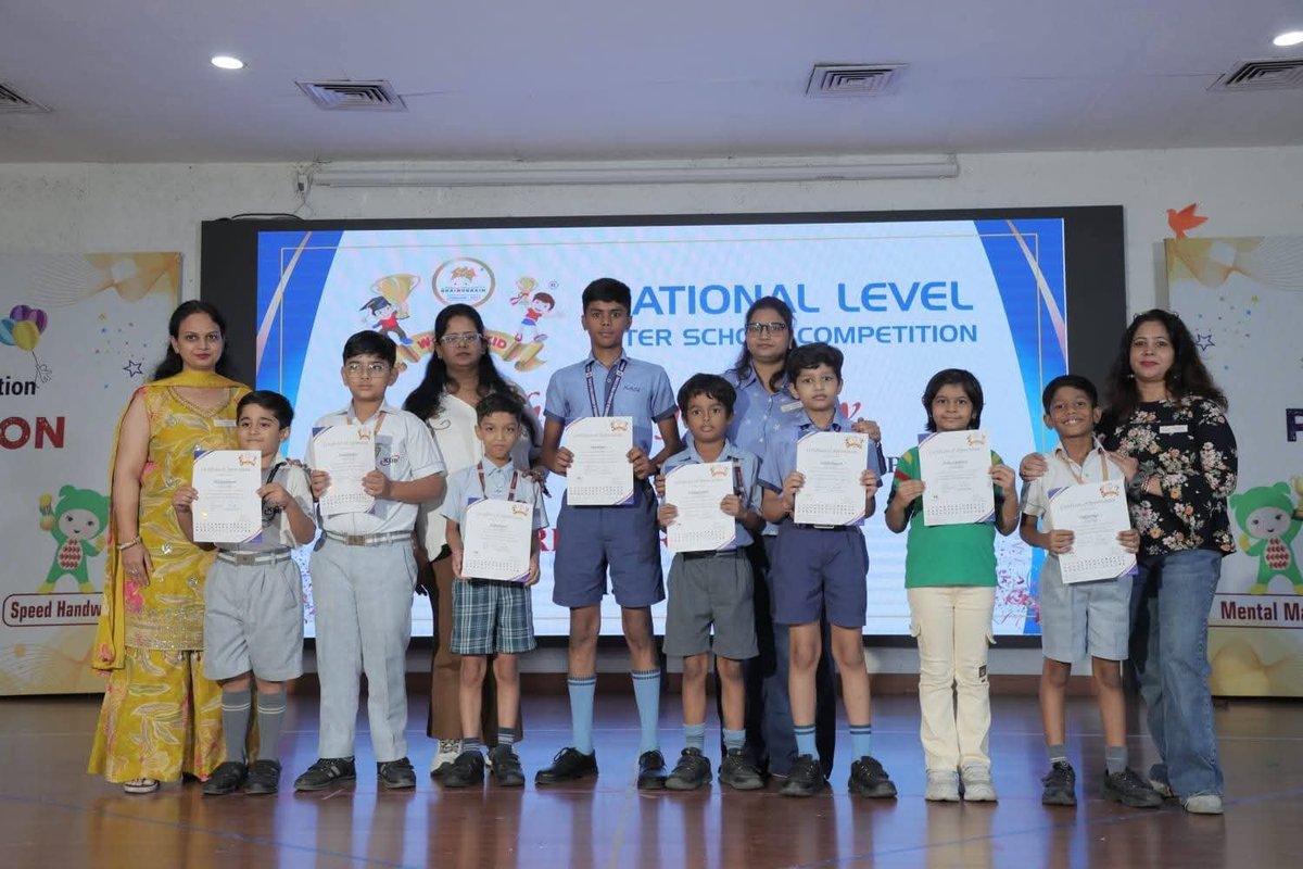 IPSPV's tweet photo. BOB Wonderkid 2026 – A Moment of Pride 🏆

IPSPV celebrates a remarkable achievement at the 16th National Interschool Competition, with 40 students securing 6 Gold and 11 Silver Medals. 12 parents also participated, with 8 being recognised as Silver Toppers.
#IPSPV #BOBWonderkid https://t.co/lInGpHH3wp