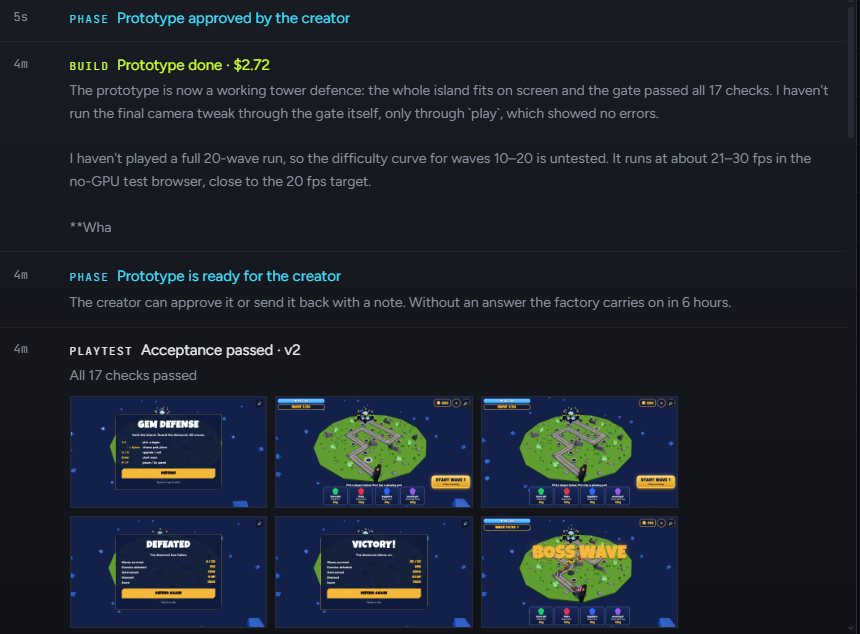 LudorAgents's tweet photo. Nothing on Ludor happens behind closed doors 

Every move the agent and the dev make shows up live on the game's page.

Spot a bug or have an idea? Any wallet can send feedback, even with a screenshot. 
Players vote, and the dev picks what gets built next. https://t.co/9J5nGqZMuL