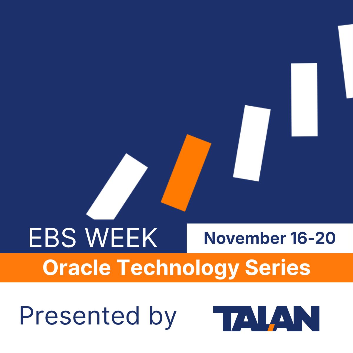 TalanOracleTech's tweet photo. Oracle EBS is evolving. So, we're giving it an entire week!

EBS Week | Nov. 16-20

Join Sylvain Martel and our Oracle experts for insights on Next Gen, APEX, AI and modernization.

Register: https://t.co/xph1GHjpzE

#OracleEBS #orclapex https://t.co/JGrmy604lQ