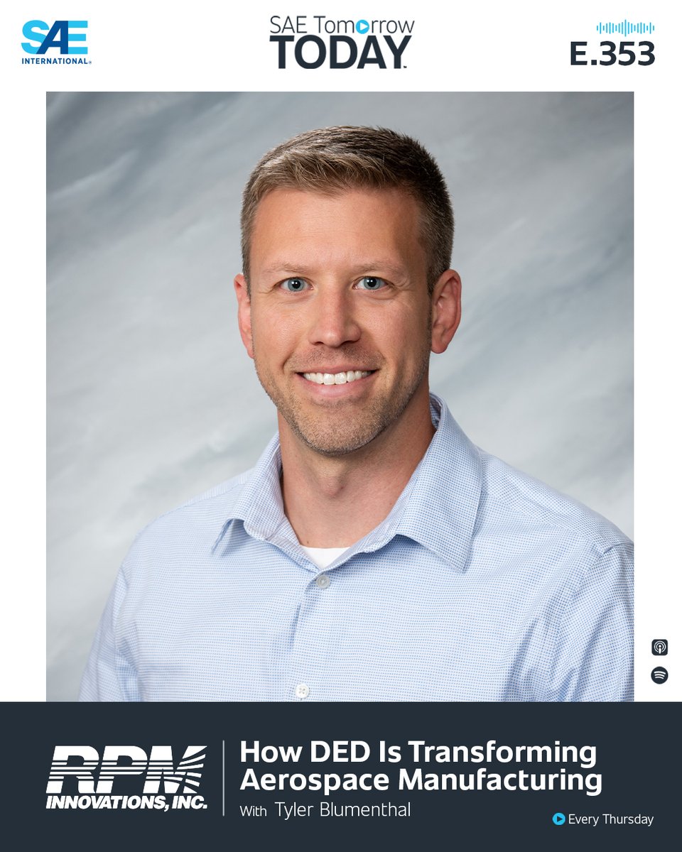 SAEIntl's tweet photo. From rocket engines to aircraft, laser powder directed energy deposition (DED) is turning years of production time into months. 

Hear from Tyler Blumenthal at RPM Innovations on how DED is expanding the possibilities of metal additive manufacturing in aerospace and beyond. https://t.co/D3e7FT28w2