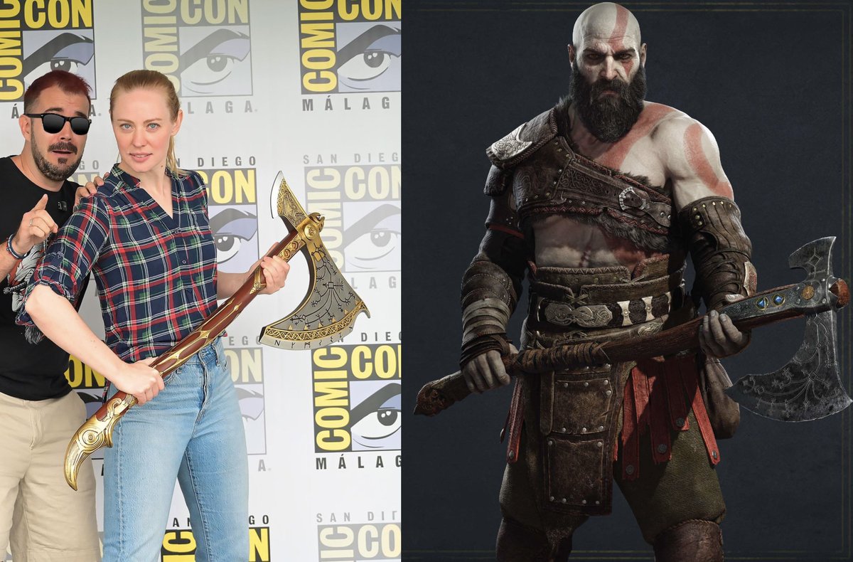 BT_BlackThunder's tweet photo. Faye definitely taught Kratos how to hold the Leviathan Axe 🥹 https://t.co/KQ1gLeCAvn
