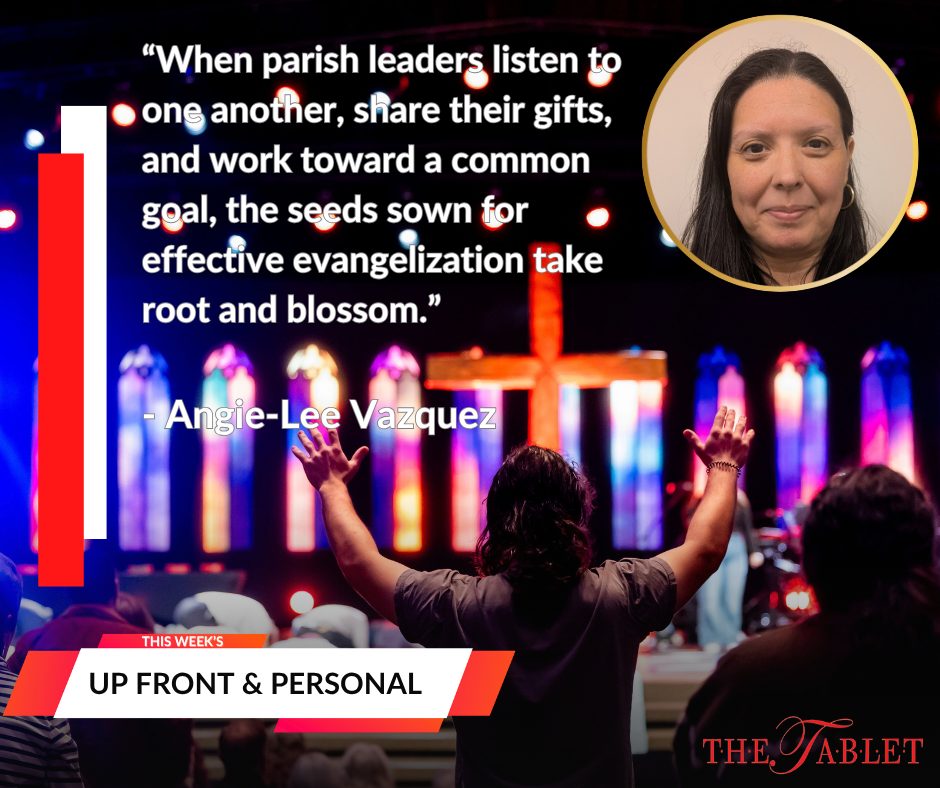 TabletNewspaper's tweet photo. When parish leaders come together, young people — and the Church — grow stronger. 

Nearly 80 religious education directors and youth ministers from across the @brooklyndiocese gathered at Immaculate Conception Church, Jamaica Estates for their first joint convocation, a day dedicated to prayer, collaboration and strengthening their shared mission.

In this week's Up Front & Personal, Angie-Lee Vazquez reflects on the gathering and the importance of bringing ministries together to help young Catholics deepen their relationship with Christ.

https://t.co/LcEo9HleJl