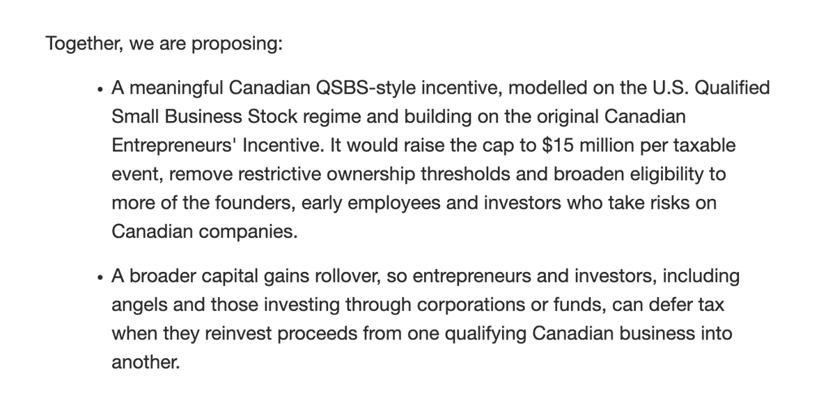 davedbase's tweet photo. I love the work the #NACO (National Angel Capital Corporation) is doing to lobby changes to capital gains reform in Canada.

We can smash the false perception that building in Canada isn't lucrative and unlock insane pent up potential amongst our domestic talent. Let's unleash our capabilities!

Read the full proposal here: https://t.co/ywcsyA7cb4