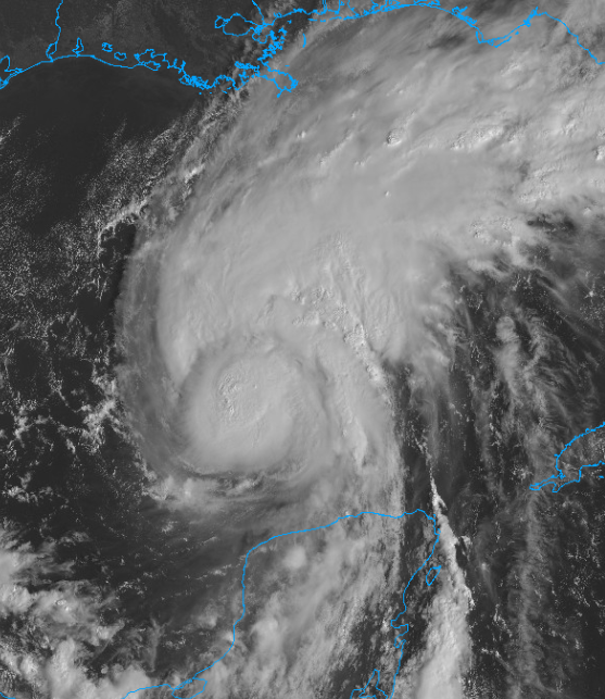 LaStateClimate's tweet photo. Isaias became a hurricane overnight and is moving through the Gulf.  Hurricane Hunters are investigating the system and the next update from the NHC will be released later this morning. https://t.co/lB7jFVTzWP