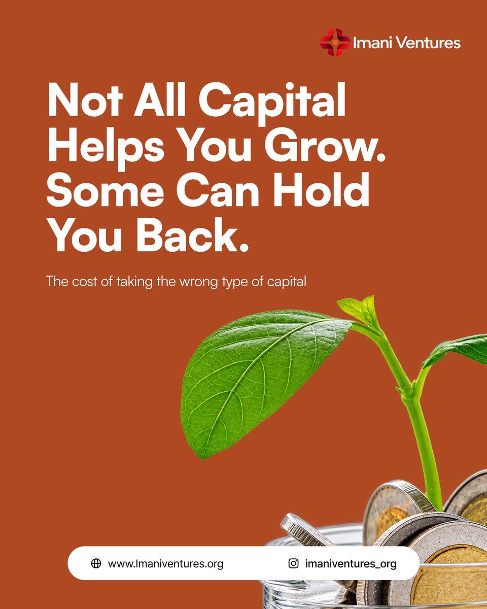 imani_ventures's tweet photo. Not all funding is good funding.

Check thread👇🏿 to see how to choose capital that actually fits how you make money.

Tap link in bio to apply.

#ImaniVentures #Investing #NigerianBusiness #AfricaBusiness #StructuredCapital https://t.co/msCI4E2eTR