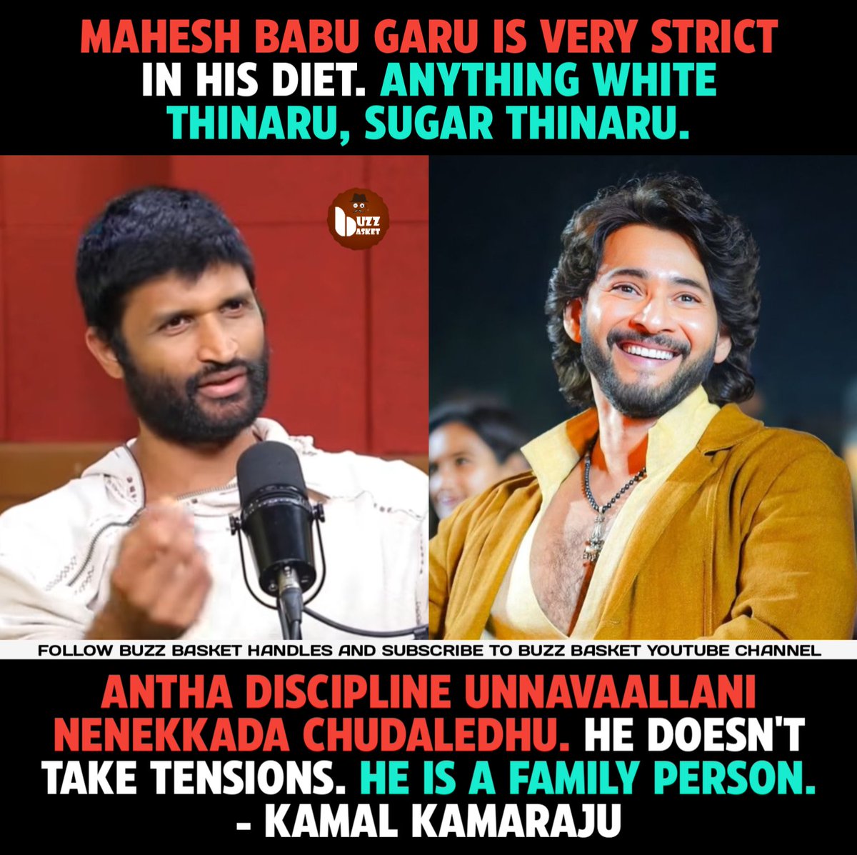 theBuzZBasket's tweet photo. #MaheshBabu gaarantha discipline unnavaallani nenekkada chudaledhu - #KamalKamaraju 

#Varanasi #SSMB https://t.co/s0Ib5cYAcI