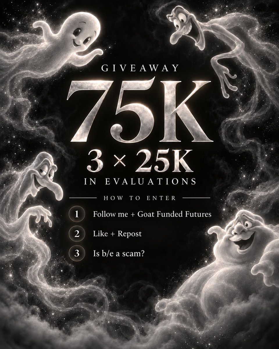 stefanytrades's tweet photo. I’m giving away 3 × 25K evaluations with Goat Funded Futures. 

How to enter:

1. Follow me + @GFFutures 
2. Like + Repost
3 Is b/e a scam? Is it protecting your account or keeping you from making money? Tell me what you REALLY think 👀 

Winners announced Monday at market close. Good luck, everyone!