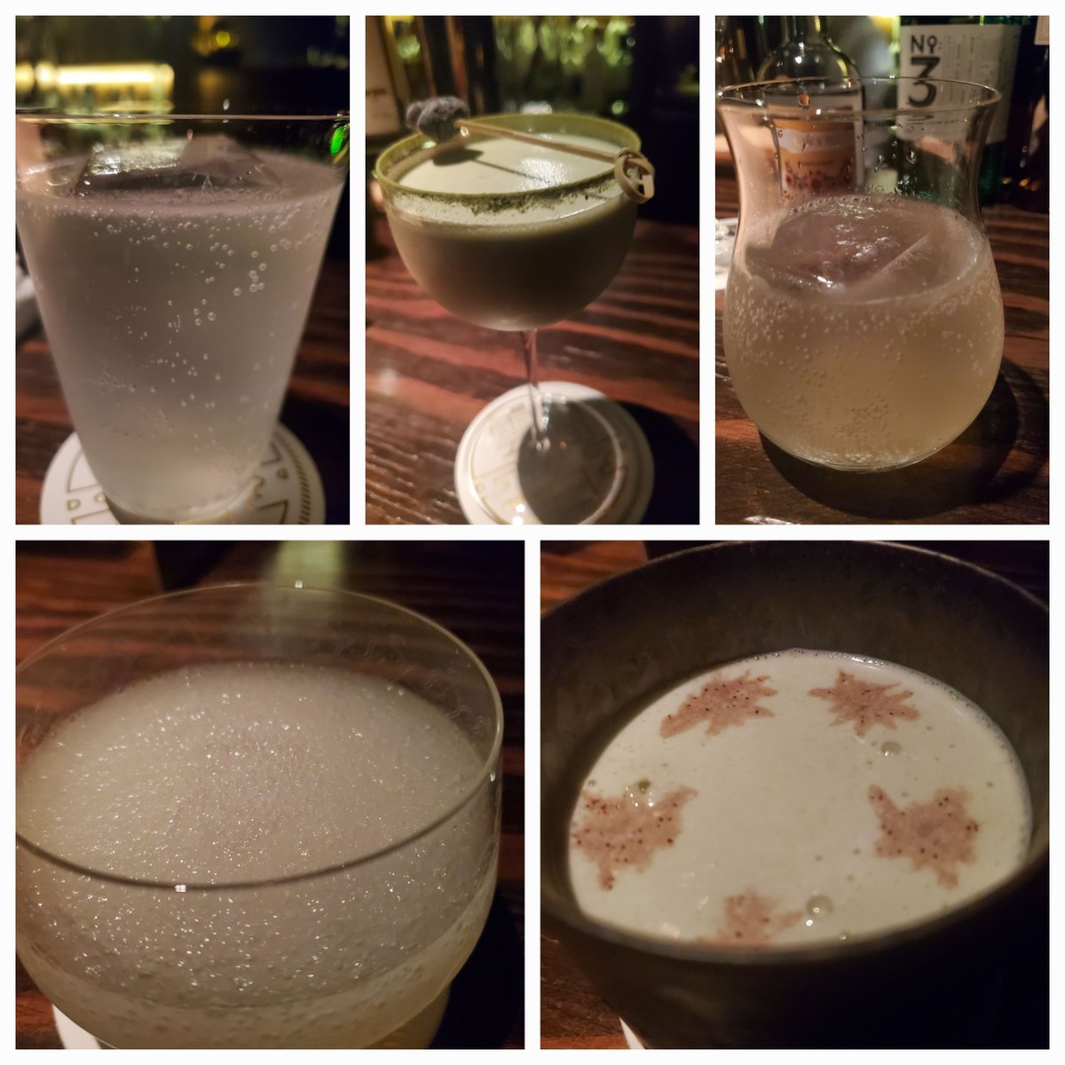 mkt_talisker's tweet photo. 10/2(金)
リッキー
ピスタチオ
ジン&amp;いちぢく&amp;ライム
トマト&amp;ジン&amp;フェルネットブランカ
&amp;レモンやら細かいの…だって(写真無)
梨のカクテル
ずんだ

何も知らなかったけど、オータムフェス終盤日だったらしく、のんびり出来た

抜群に美味しいチョコもいただいた(>_<) https://t.co/l7yHvfWtPh