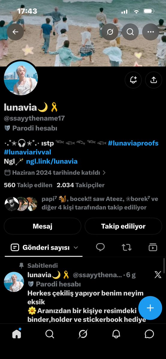 chwsni's tweet photo. @ssayythename17 cekilis icin tesekkürler https://t.co/XMrhcPSGff