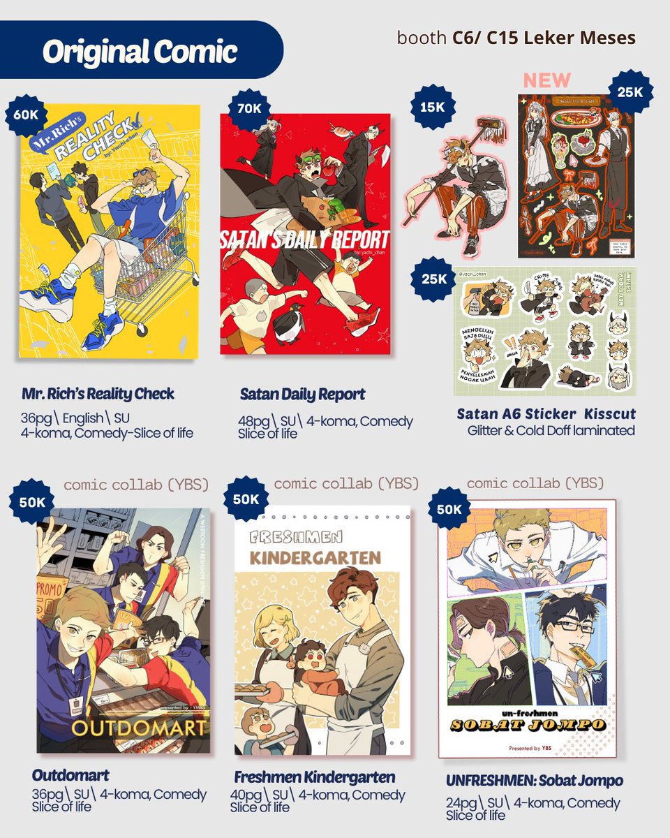 yachi_chann's tweet photo. Yachi's #tokiofest Catalogue          
Helloo, i'll be boothing with my friends at Tokiofest. We have a lot of books and merchs. please come say hi! ദ്ദി(˵ •̀ ᴗ - ˵ ) ✧

🐣10-11 Oct
🐥Chillax Sudirman, Jakarta
🐤fandom: Ori, Orb, HxH, One Piece, OHSHC, MP 100, GSGW

SEE U~!! https://t.co/dWGxzsuwLQ