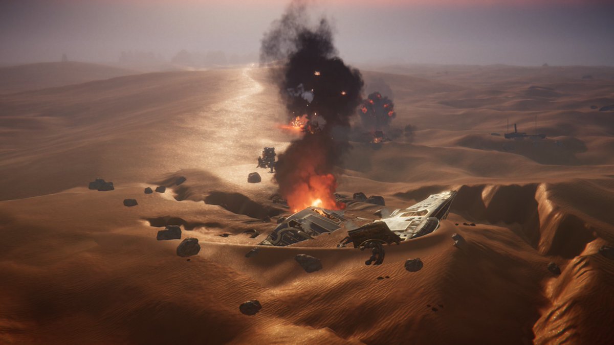 sandthegame's tweet photo. The Dropship Crash: A new dynamic event coming to SAND with our soon to be released Content Update! https://t.co/CTkIvlmO8X