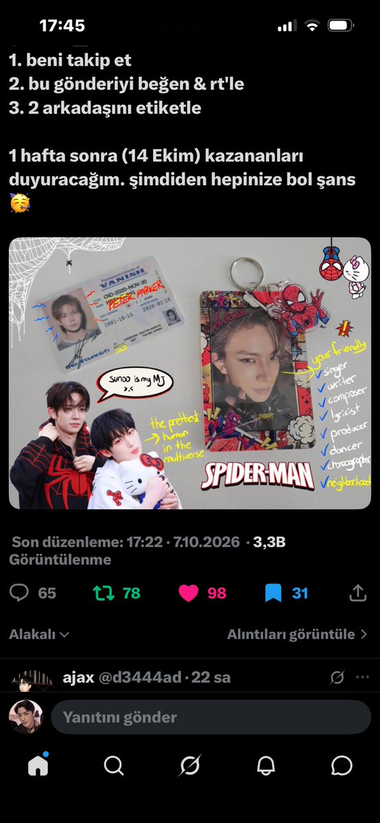 chwsni's tweet photo. @seulorya @jjoongxxx_8 @ovqtion cekilis icin tesekkürler https://t.co/jQY9hFddb0