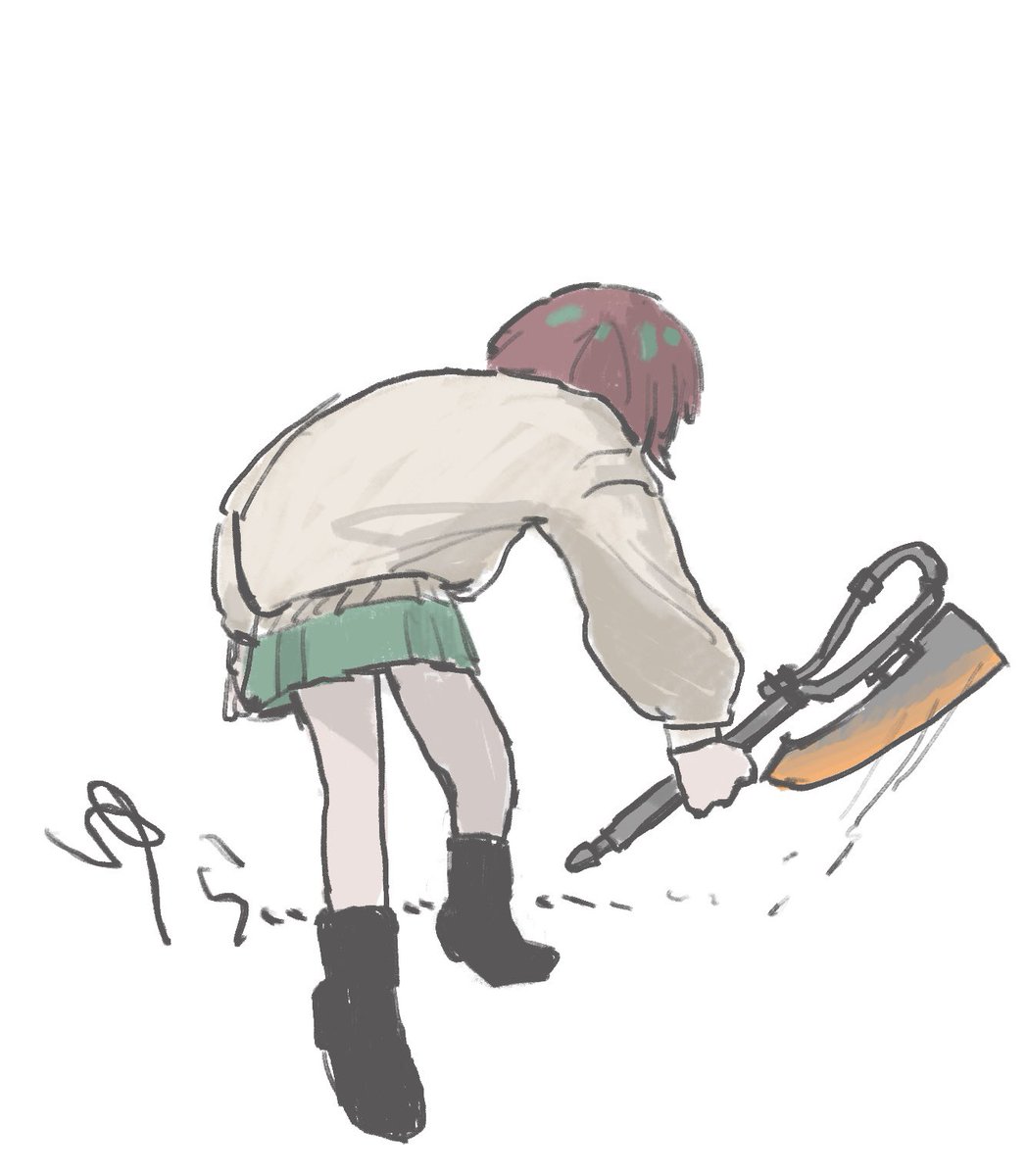 plzm_6's tweet photo. マチュにヒートホーク持たせたかっただけなのに…不穏になっちゃった………ﾍﾍ…… https://t.co/LCcMRCT3Gn