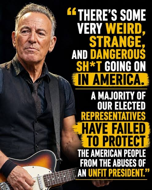 bluhue123's tweet photo. Raise your hand ✋ if you agree with Bruce Springsteen https://t.co/8ug0y8iutn