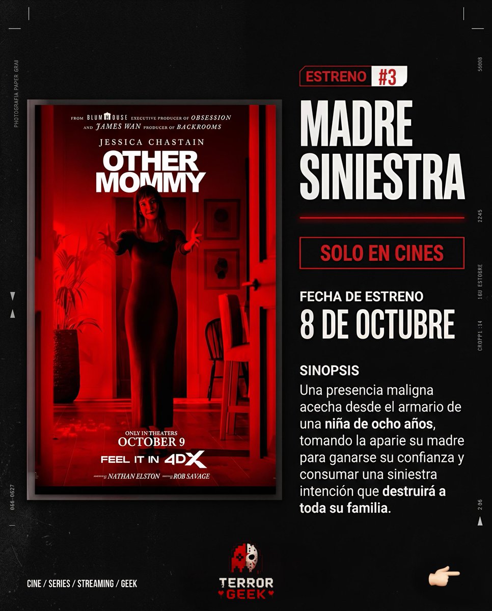 TerrorGeekTN's tweet photo. La semana más sangrienta de octubre arranca HOY: cuatro estrenos de terror en días.
 
• #Carrie — 7 oct, Prime Video
• #Hope — 9 oct, cines
• #VHSMixtape — 9 oct, Shudder
• #OtherMommy — 9 oct, cines
 
¿Cuál va primero? 🔪
 
#Horror https://t.co/Df1Bd4Z1ve