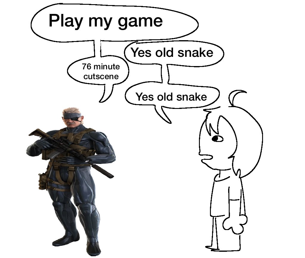 milktst's tweet photo. You will watch the mgs4 cutscenes and be happy https://t.co/ODNZdtZpvu