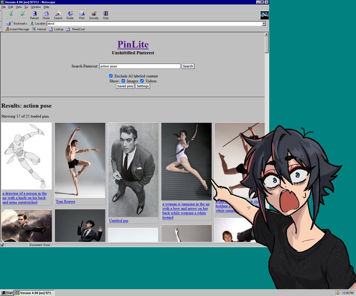 tsuicaa's tweet photo. I unshittified Pinterest. You can use it at https://t.co/gaPgz27UxF.

It has neat stuff like actually loading the fucking page and not being ass. You can also save pins to folders, I guess. I dunno, use it or don't. https://t.co/dfktiFmBML