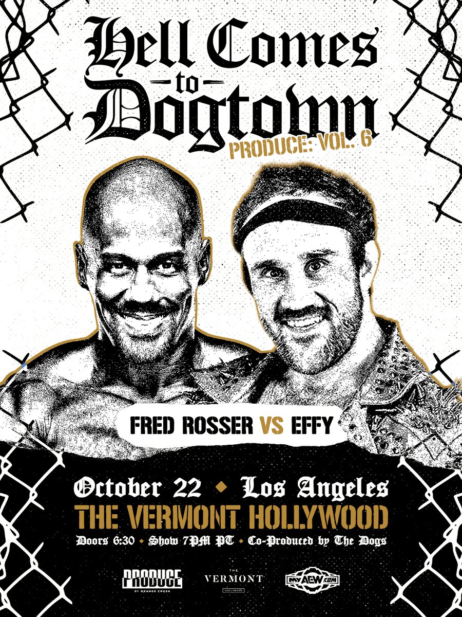 PRODUCENYC's tweet photo. *SPECIAL ANNOUNCEMENT*

Due to high demand, ADDITIONAL SEATING has been released for Oct. 22 in Los Angeles!

Additional seats have been added for VIP Front Row tickets, as well as Second Row seating. 

Join PRODUCE for another stacked card in Los Angeles, or on myAEW with the Season 2 Pass!

TIX: 🎟: https://t.co/o1NjEuSeTq
📺 PPV: https://t.co/DyXpmdx7QL

(Purchase the Season 2 package using the promo code: PRODUCESEASON2 at checkout on myAEW!)