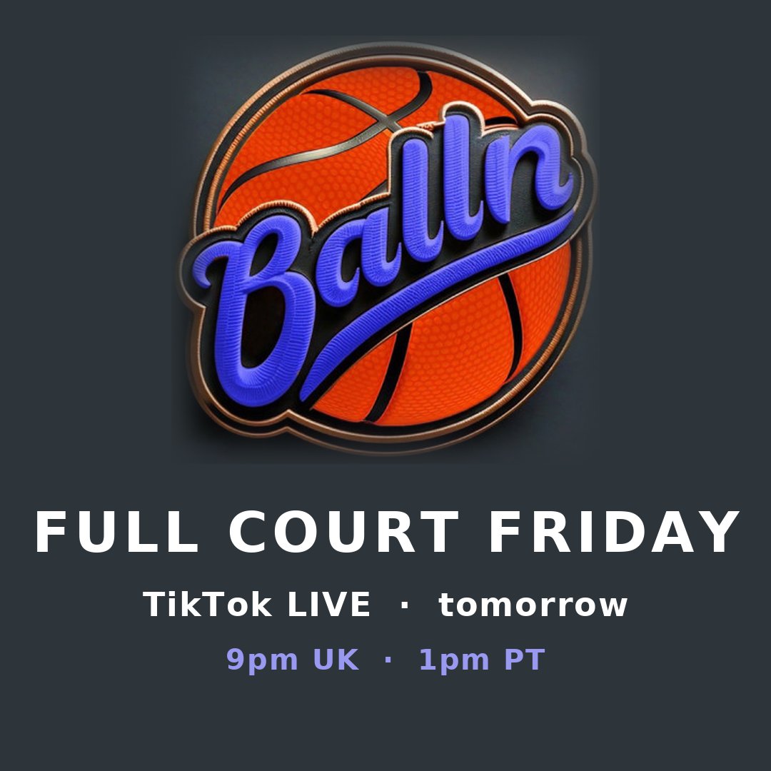 BallnToken3's tweet photo. Full Court Friday is going LIVE on TikTok tomorrow 🏀🔺
9pm UK / 1pm PT. Coach is hosting, with $BALLN and $GRIT updates and good vibes.
Are you $BALLN? Pull up and meet the family.
https://t.co/5fSmjWTNqj
#WeBalln
@GRITToken3 @onecalledthomas @hoopdreamsbball @timcryptocon https://t.co/505ZHKyyjC
