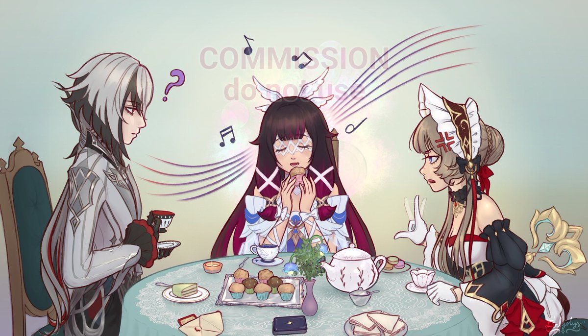 Eirlyslys's tweet photo. It's time for a tea party, don't you think? #GenshinImpact
Thanks to my beautiful friend for supporting me so much! https://t.co/SueCfmATa5