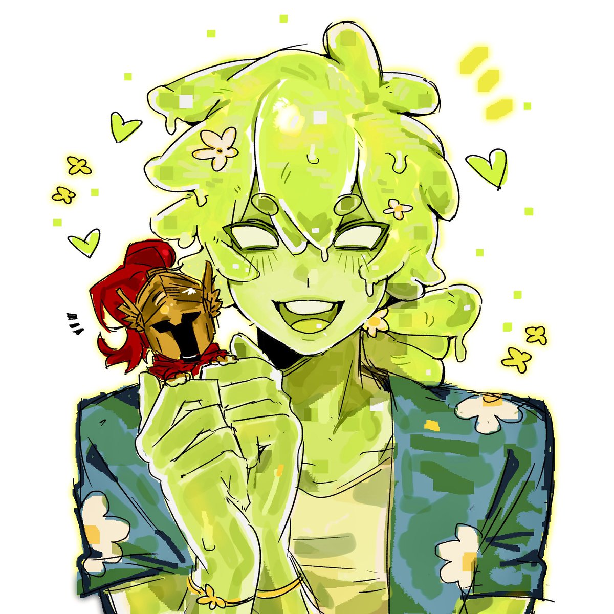 ShenZhangYou's tweet photo. ❤️💚❤️💚
*not my art but my commission
#knightslime #slimeknight https://t.co/s7qivsx0tY