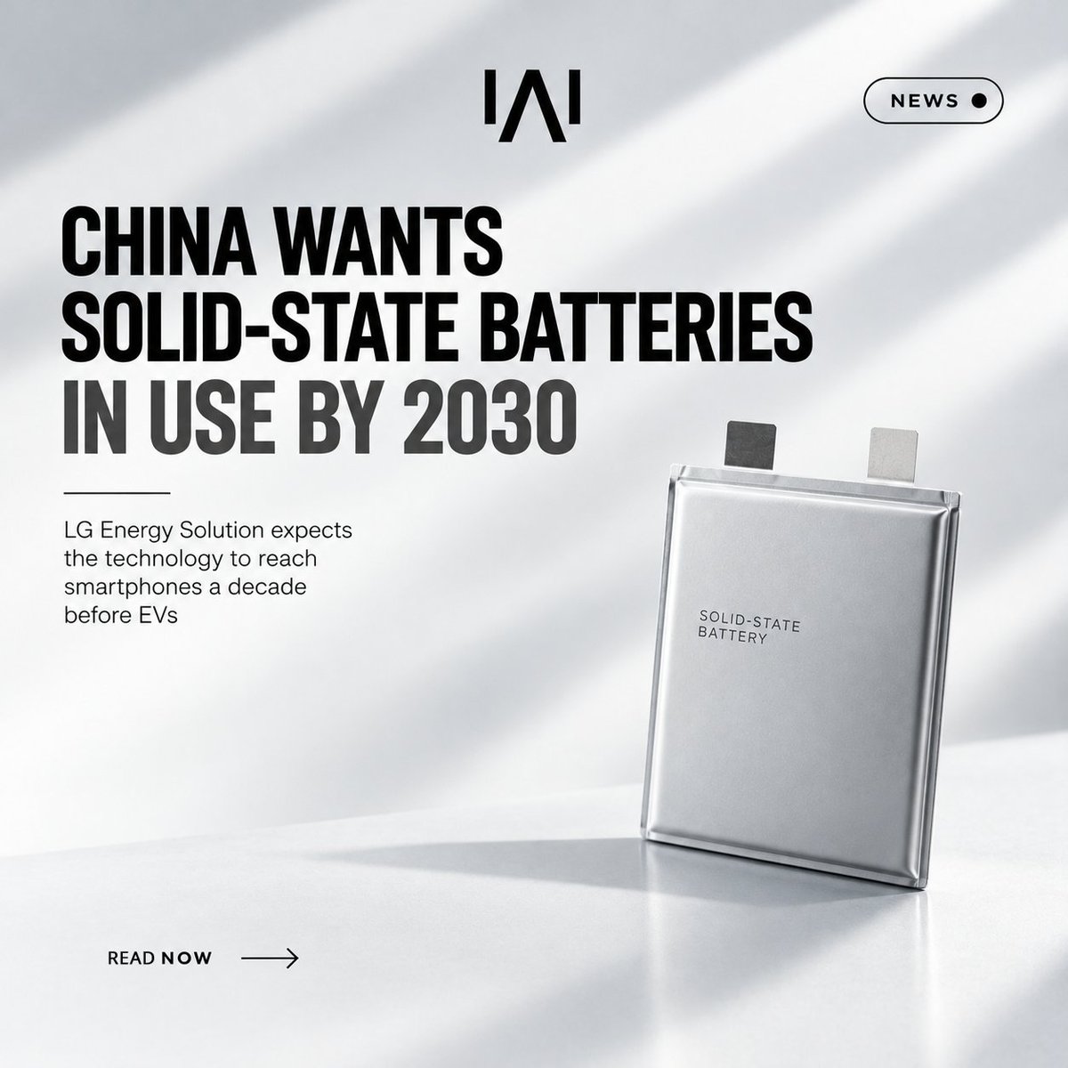 _Wireon's tweet photo. CHINA WANTS SOLID-STATE BATTERIES IN LARGE-SCALE USE BY 2030.

WHAT DO YOU THINK ABOUT THIS NEW BATTERY TECHNOLOGY?

Follow Wireon for more! https://t.co/lMncfROWhu