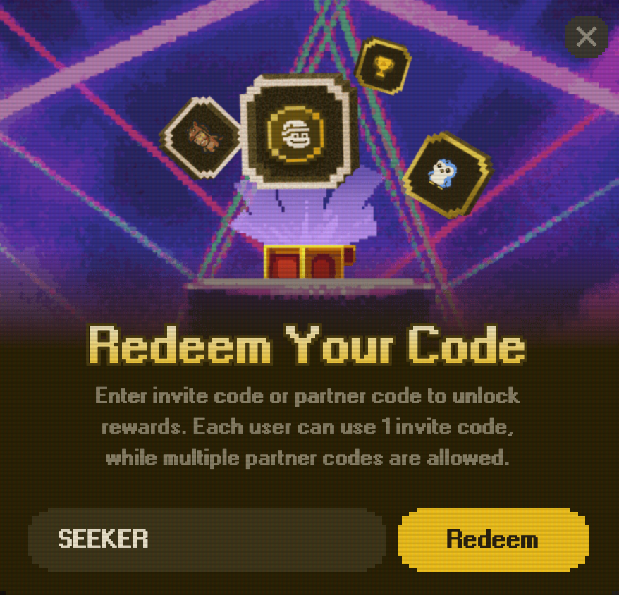 mattlefun's tweet photo. Code: SEEKER (1000 redemptions – FCFS)

How to use:
- Go to https://t.co/MlrtpThaiF
- Click Redeem Now, enter SEEKER, and Redeem
- Get 1 spin ticket and use it to spin for rewards

Quote tweet or reply for a chance to win 100 free tickets! 🎟️