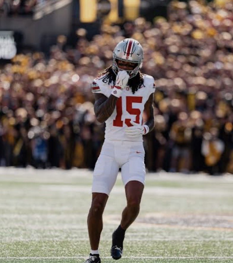 TheBuckeyeNut's tweet photo. So the WR rotation Saturday vs Maryland could be 👀

Jeremiah Smith
Brock Boyd
Chris Henry Jr.
Who else gets meaningful snaps?

With Brandon Inniss and Devin McCuin both questionable, who do you expect to step up? https://t.co/FGVtNmblct