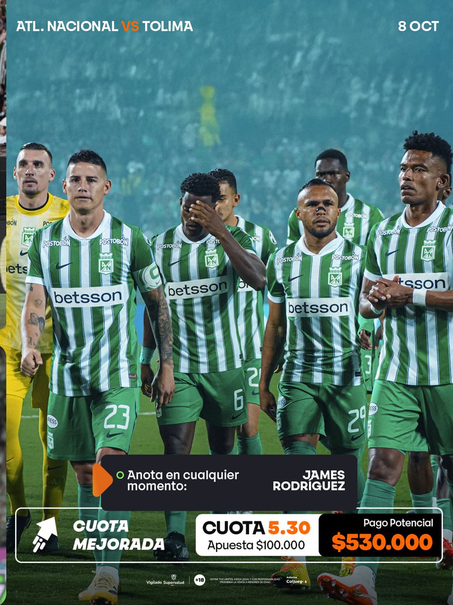 BetssonCo's tweet photo. ¡Hoy juega el Verde! 💚 @nacionaloficial

Un recuerdo que sigue vivo y una nueva historia por escribir ante Tolima. 👀⚽ ¿Se viene gol del 23? 🔥

✅ Tu bono de bienvenida: https://t.co/tF4eYARnj1 https://t.co/K5zvSNK5S0