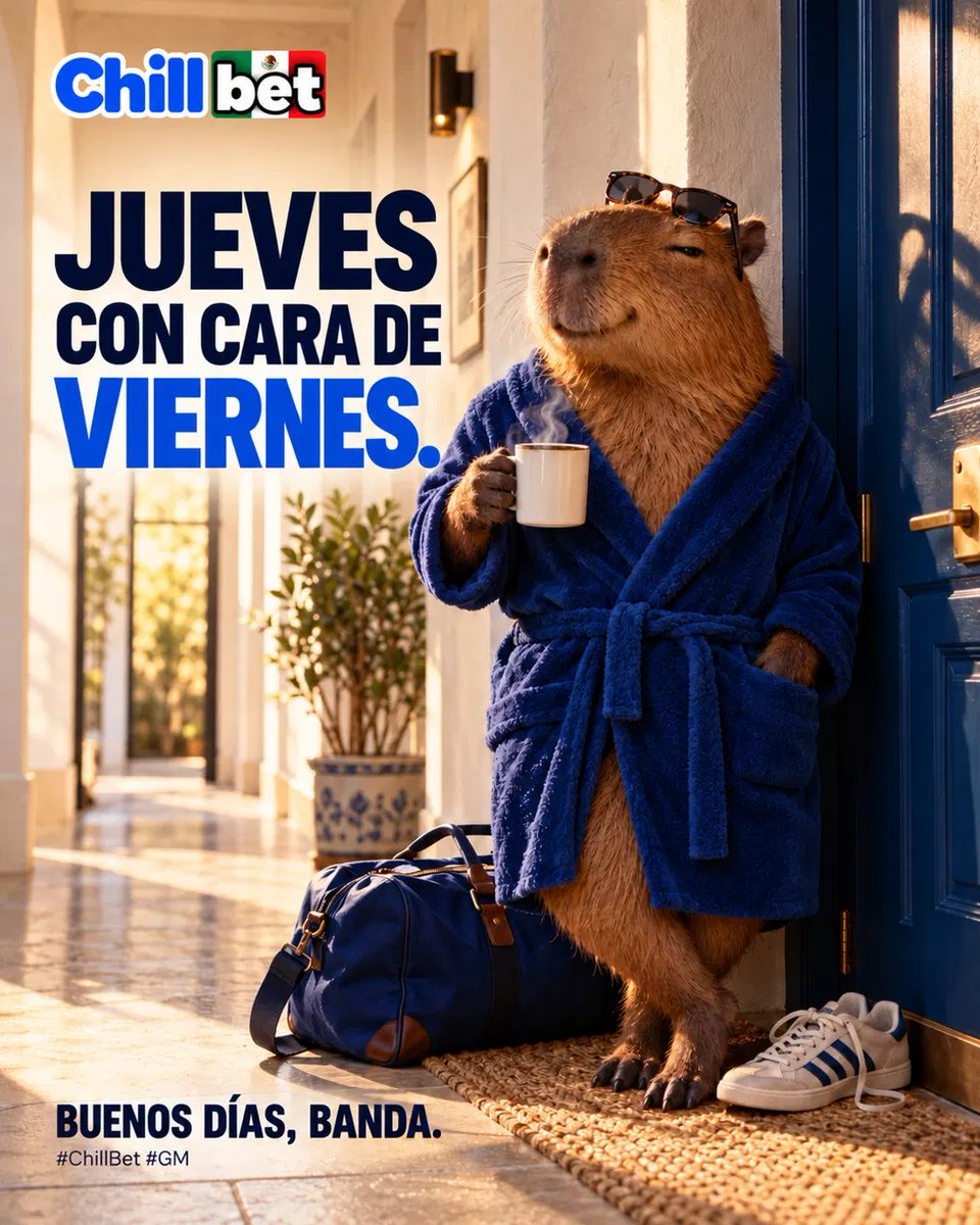 Chillbet_Mx's tweet photo. El Capi ni finge que hoy trabaja. ☕
¿Despertaste igual o nada más él? 👀
#ChillBet #GM #Capi https://t.co/ya4zzWNRwR