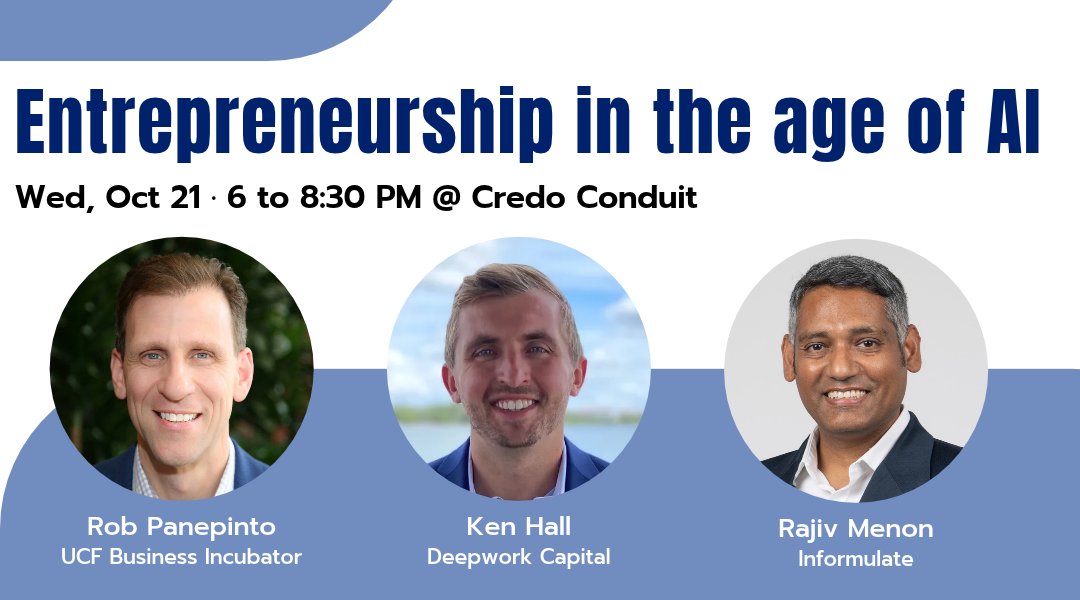 Informulate's tweet photo. We're proud sponsors of this important conversation around AI and Entrepreneurship. See you there on Oct 21st at Conduit!  https://t.co/plogTMlZTa https://t.co/XRyWGOnJq1