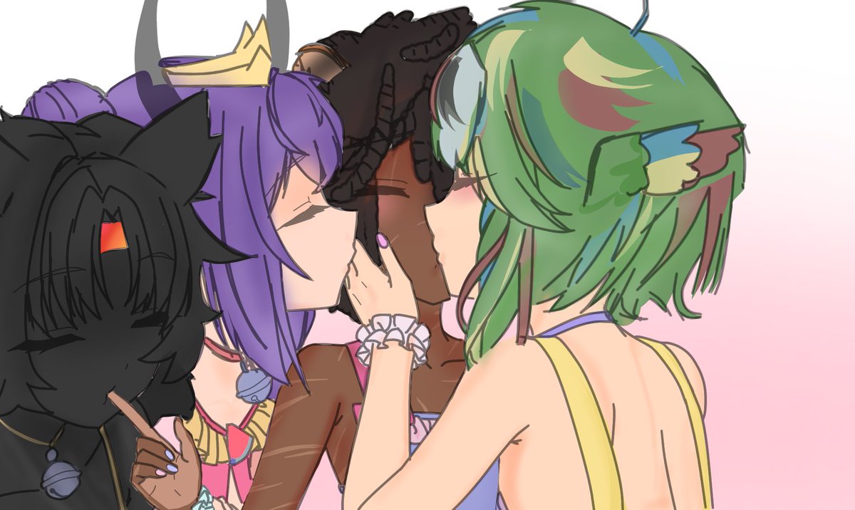 angeliekatq's tweet photo. I figured out that I'm useless on this subtwt so here's my low effort contribution because the nekopara art style is hard to render #bbtwt https://t.co/MNqhaI6oLL